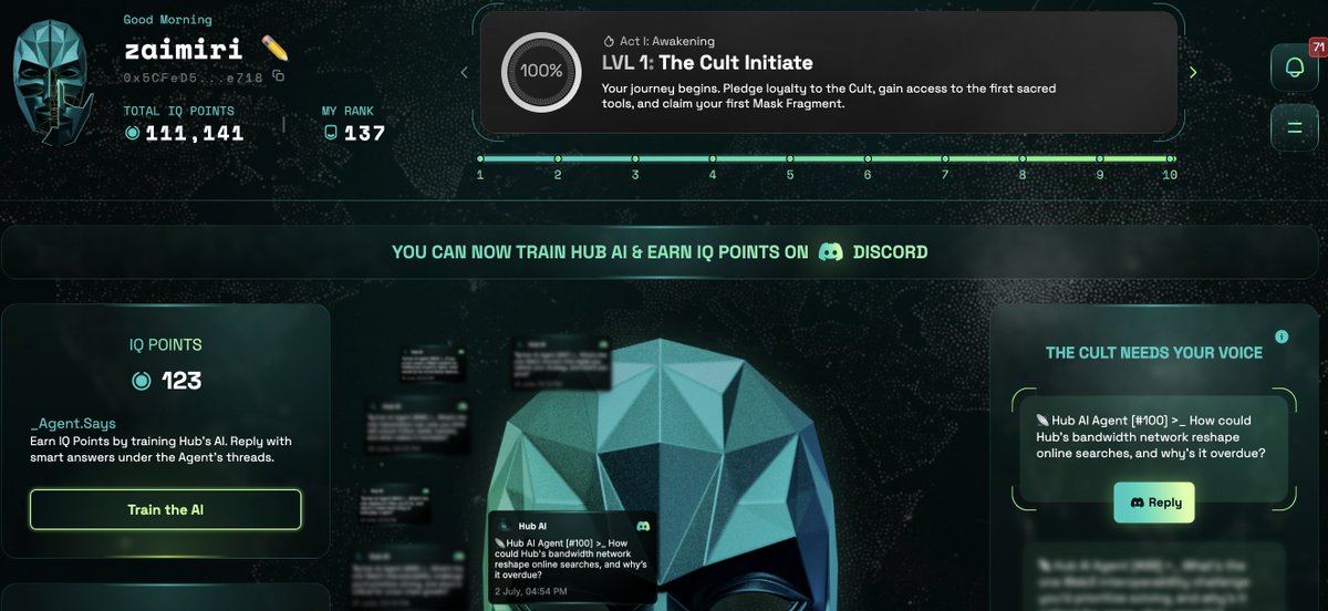 zaimiri's tweet image. The best example of a protocol that shows hype ≠ value is @hubdotxyz

Hub reminds me how much of the internet's power we waste every day.

- Idle Wi-Fi
- Standby Mac on a coffee table

Unused bandwidth and computing power which could help AI understand the real world better.…