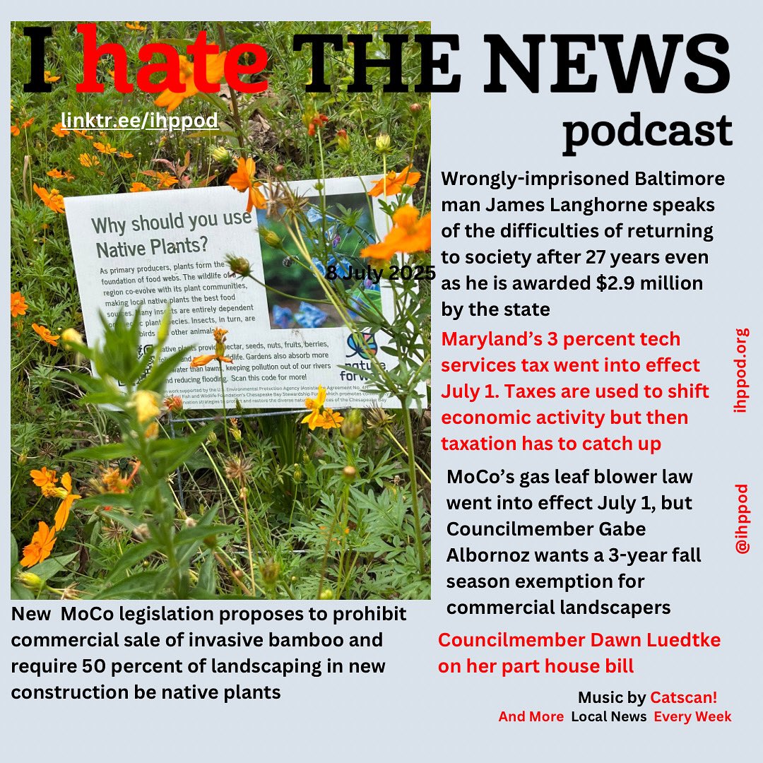 New episode. #JamesLanghorne <a href="/arunamiller/">Aruna K. Miller</a> #mdtechtax <a href="/MDComptroller/">Comptroller of Maryland Brooke Lierman</a> 
<a href="/dawn_luedtke/">Councilmember Dawn Luedtke</a> Music by @Catscan! linktre.ee/ihppod <a href="/sunildasgupta4/">Sunil Dasgupta (he/him)</a>