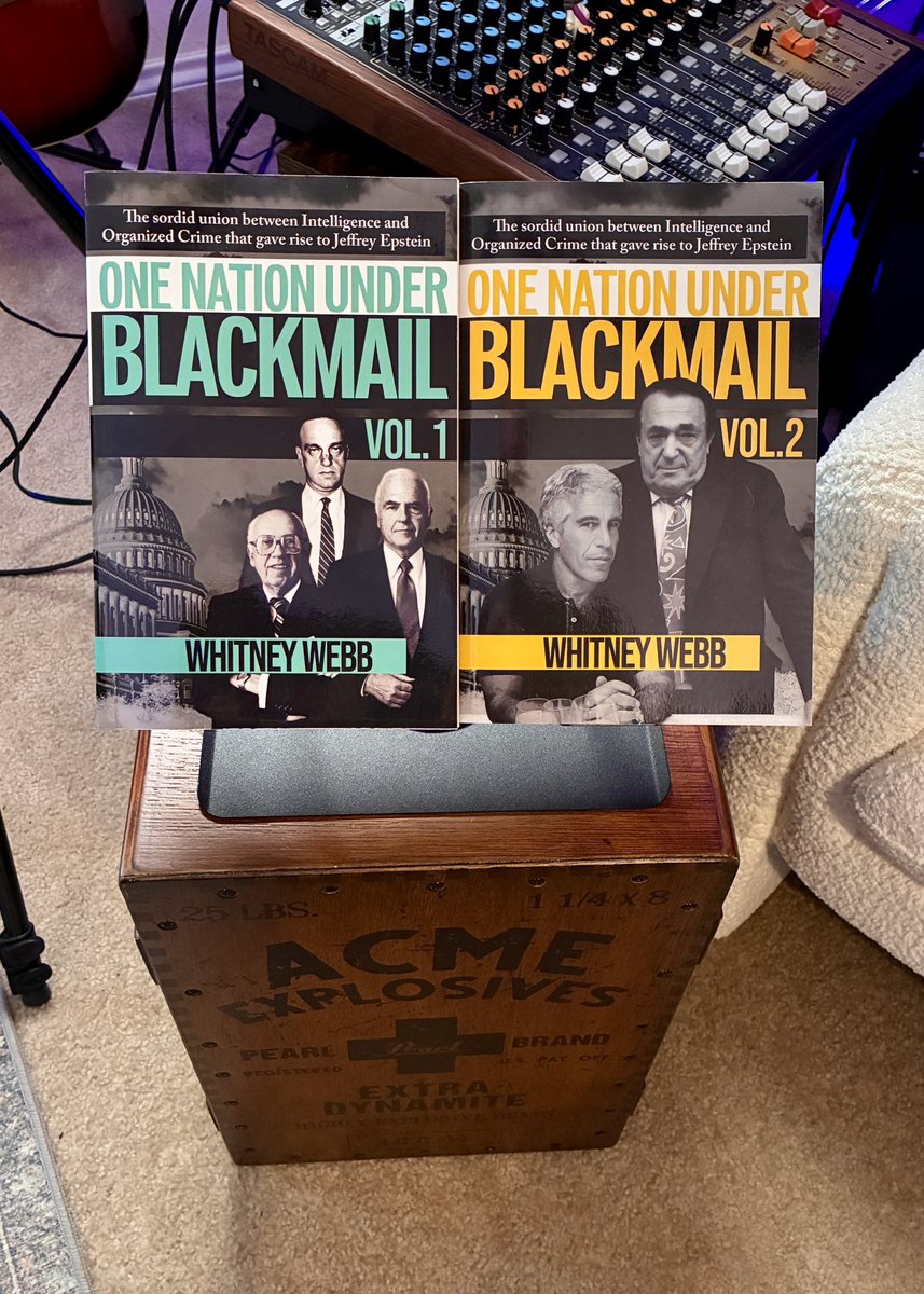 james_graysontx's tweet photo. If you want to know how our government became the world’s most powerful mafia over the last century, Whitney Webb has done all the work for us with One Nation Under Blackmail Volumes 1 & 2. Links to her stuff in the comments. #EpsteinCoverUp #Epstein https://t.co/DyTF2L5vnx