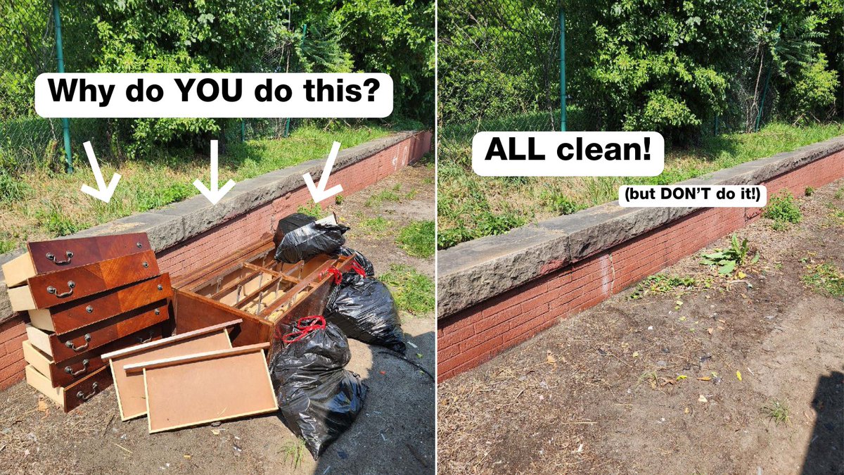 NYCSanitation's tweet image. Want to get rid of a dresser and some trash? That's cool.
Want to leave a dresser and some trash on the side of the road? THAT'S NOT COOL.
Don't mess with New York. Don't trash our city.