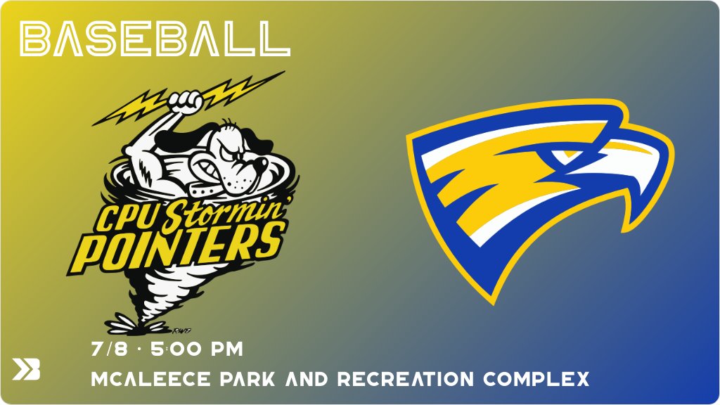 Baseball (Varsity) Game Day! - Check out the event preview for the The Center Point-Urbana Stormin Pointers vs The Wahlert Catholic Golden Eagles. It starts at 5:00 PM and is at McAleece Park and Recreation Complex. gobound.com/ia/ihsaa/baseb…
