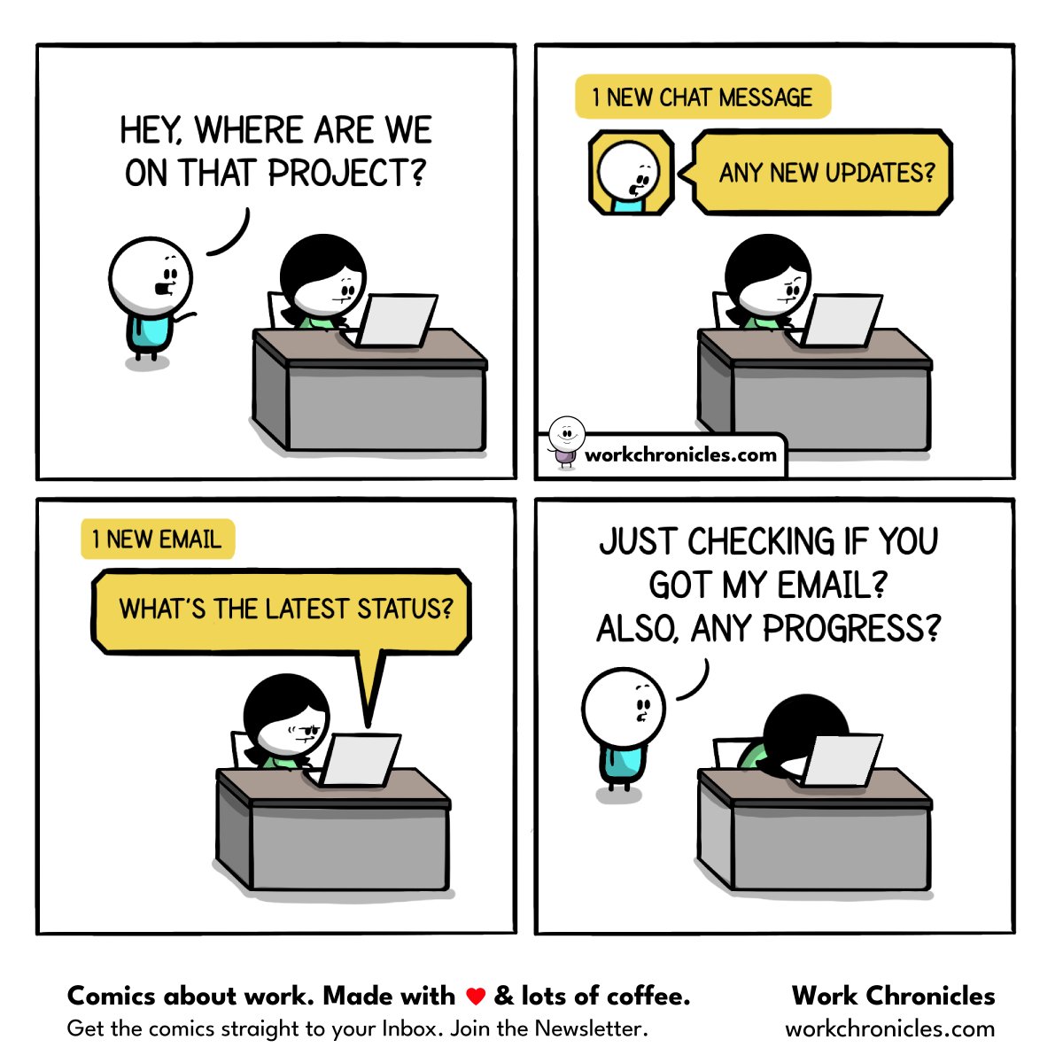 _workchronicles's tweet image. (comic) Just checking in