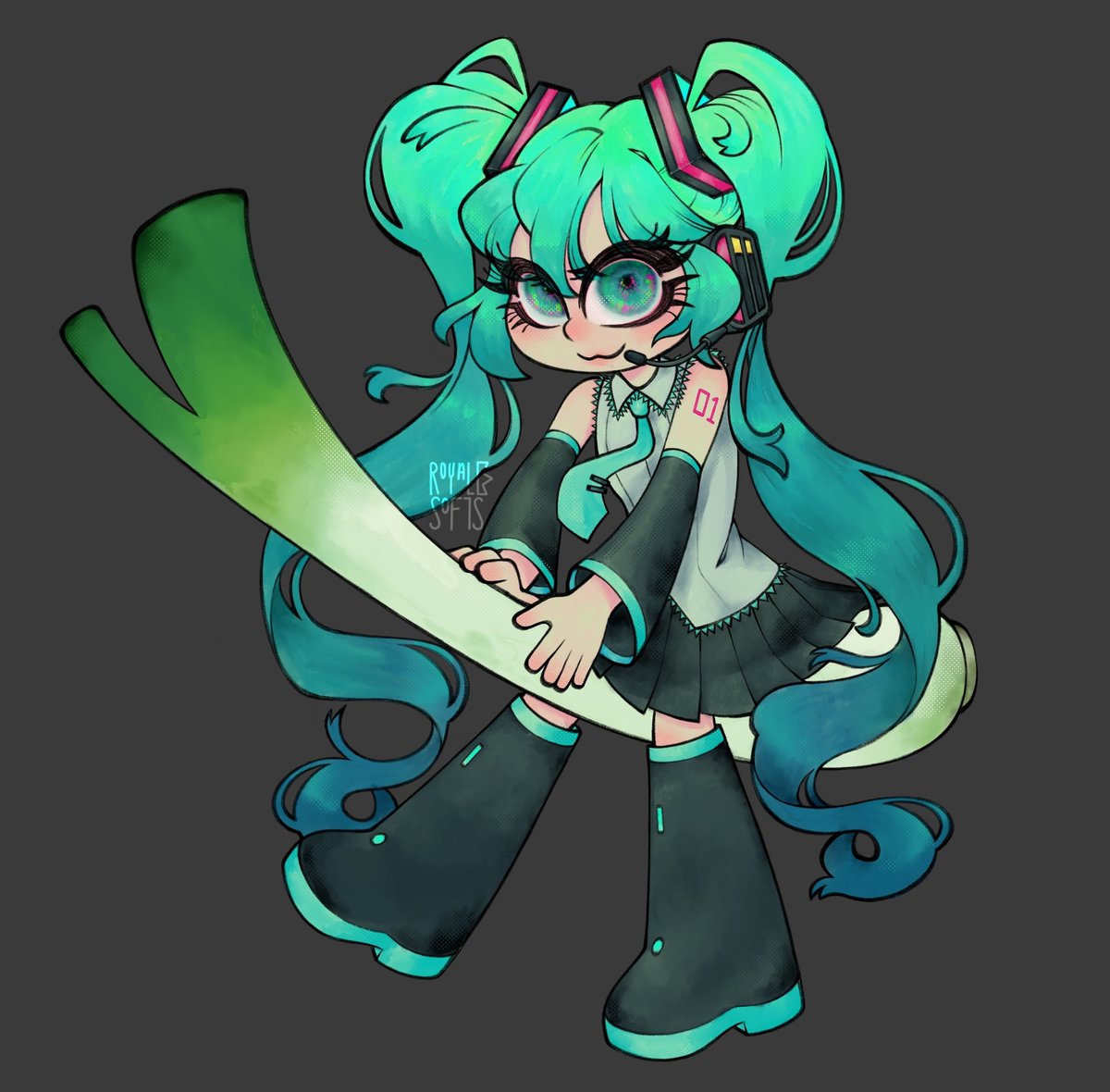 Miku! This will be available as a sticker early next month!

#miku #mikuhatsune #mikufanart #fanart #art