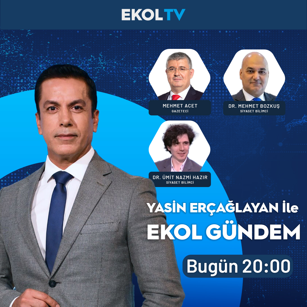 Ekol TV (@ekoltvv) on Twitter photo Siyasetteki son kulisler, sosyal medyanın gündemi, ekonomideki son gelişmeler Ekol Gündem’de!
<a href="/yercaglayan/">Yasin Erçağlayan</a> soruyor, <a href="/acetmehmettw/">Mehmet Acet</a>, <a href="/MehmetBozkus02/">Dr.Mehmet BOZKUŞ🇹🇷</a> ve @Dr_Umit_Nazmi yanıtlıyor.
Ekol Gündem bu akşam 20.00'de Ekol TV'de. Siyasetteki son kulisler, sosyal medyanın gündemi, ekonomideki son gelişmeler Ekol Gündem’de!
<a href="/yercaglayan/">Yasin Erçağlayan</a> soruyor, <a href="/acetmehmettw/">Mehmet Acet</a>, <a href="/MehmetBozkus02/">Dr.Mehmet BOZKUŞ🇹🇷</a> ve @Dr_Umit_Nazmi yanıtlıyor.
Ekol Gündem bu akşam 20.00'de Ekol TV'de.