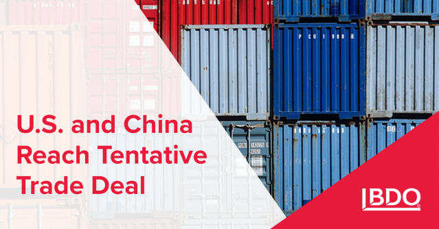 While a new agreement between the U.S. and China aims to deescalate ongoing trade tensions, several significant issues between the two countries remain unresolved. Details via <a href="/BDO_USA_Tax/">BDO USA Tax</a>: bdousa.com/44Gl5pG