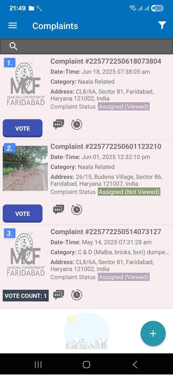 AjayKumarGulati's tweet photo. Dear team, Can you please consider these request as well? Thanks in advance.@MCF_Faridabad @cmohry #Sector81 #Sector86 #mainroads #Naala #safai #MCF311 #complaints https://t.co/3JimoOQKGh