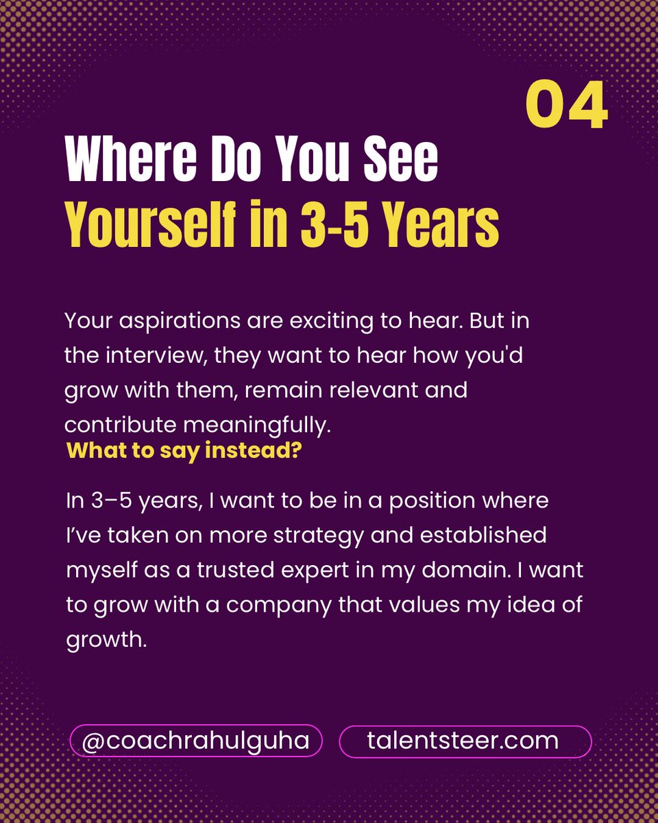 CoachRahulGuha's tweet photo. ✨Most candidates freeze in interviews not because they aren’t good enough, but because they don’t have clear, smart answers.

Want 5 SMART answers to win your next interview?

DM “Interview Help” to prep seriously.
Your next role is waiting. 

#CareerTips #JobSearch #ppnaravit https://t.co/3jCSj3EpJw