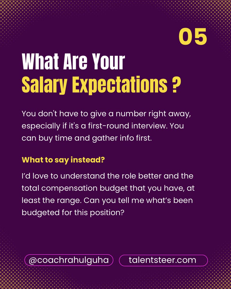 CoachRahulGuha's tweet photo. ✨Most candidates freeze in interviews not because they aren’t good enough, but because they don’t have clear, smart answers.

Want 5 SMART answers to win your next interview?

DM “Interview Help” to prep seriously.
Your next role is waiting. 

#CareerTips #JobSearch #ppnaravit https://t.co/3jCSj3EpJw