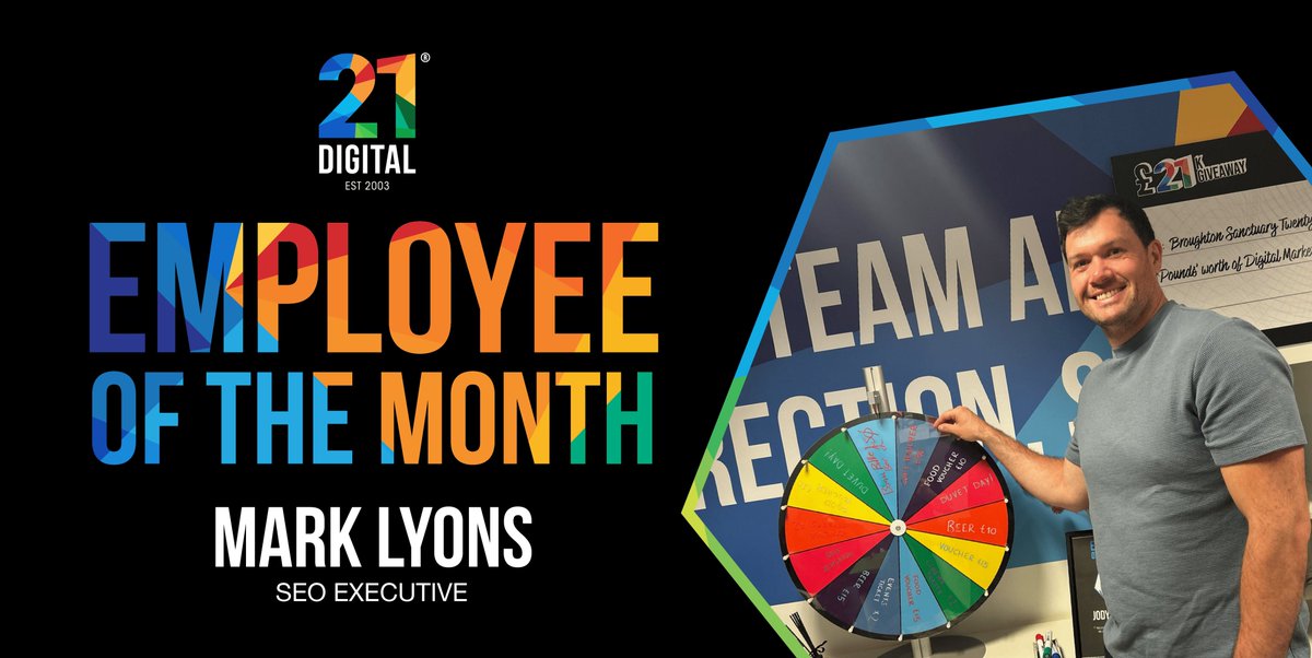 🌟 Shoutout to our EOTM, Mark! 🌟

Always going the extra mile – from smashing search marketing reports to making new accounts feel right at home. Your hard work &amp; positivity don’t go unnoticed 👏

#EmployeeOfTheMonth #Team21Digital #MarketingStar