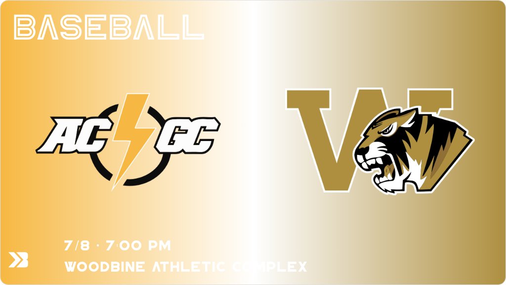 Baseball (Varsity) Game Day! - Check out the event preview for the The ACGC Chargers vs The Woodbine Tigers. It starts at 7:00 PM and is at Woodbine Athletic Complex Baseball Field. gobound.com/ia/ihsaa/baseb…