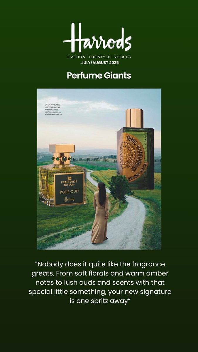 Rude Oud featured in the <a href="/Harrods/">Harrods</a> Magazine, July/August 2025 issue.

A spotlight on our debut Harrods exclusive - bold, addictive, and still making an impression.

Grateful to be included among standout names in fragrance, and to continue building our story in partnership with