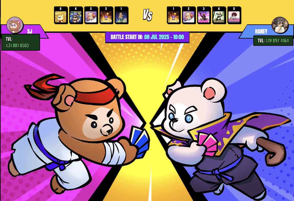 Beraji ๐ปโ๏ธ๐ (@berajibears) on Twitter photo ๐จ BATTLE OF THE TITANS ๐จ
โ๏ธ SJ (founder of <a href="/TheBullas_/">Bullas ๐โ</a> ) vs HANEY (founder of <a href="/Jikofunfinance/">Jiko (by Beraji)</a>) ๐ผ๐ฃ
Only 1 makes the FINAL ๐ค
Whoโs got the alpha? Whoโs getting REKT? ๐
๐ฃ๏ธ Drop your pick ๐
#TeamSJ ๐ or #TeamHaney ๐ฅ
Donโt blink โ this is WAR ๐ฅ๐ฅ๐ฅ
Live in 35 mins - ๐จ BATTLE OF THE TITANS ๐จ
โ๏ธ SJ (founder of <a href="/TheBullas_/">Bullas ๐โ</a> ) vs HANEY (founder of <a href="/Jikofunfinance/">Jiko (by Beraji)</a>) ๐ผ๐ฃ
Only 1 makes the FINAL ๐ค
Whoโs got the alpha? Whoโs getting REKT? ๐
๐ฃ๏ธ Drop your pick ๐
#TeamSJ ๐ or #TeamHaney ๐ฅ
Donโt blink โ this is WAR ๐ฅ๐ฅ๐ฅ
Live in 35 mins -