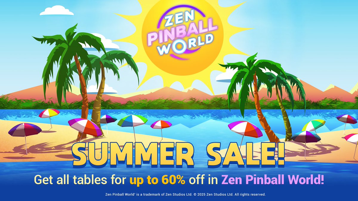 The Summer Sale event is here for Zen Pinball World!☀️

Enjoy discounts on almost every table and collect starfish to unlock exclusive rewards!

📅 The event ends on July 20 12:00 PM PT / July 21 9 AM CET.

#ZenPinballWorld #Summer #Sale