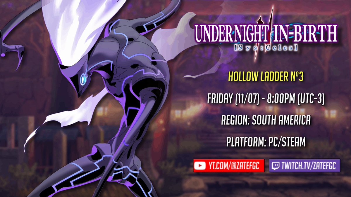 Hollow Ladder Nº3, inscrições abertas!

Formato: Ladder > Top 8 Double Elimination (descrição e regras no site)
📜start.gg/hollowladder3
🗓️ Sexta (11/07) às 20:00h
📺 ZateFGC no YT e na TTV

1 mês se passou, vamos fazer um último aquecimento antes das finais do exame in-birth 👀