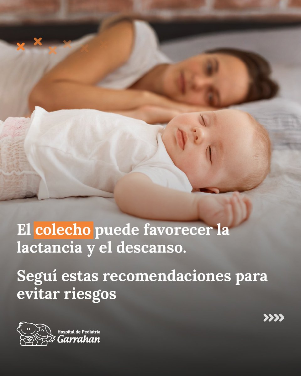 HospGarrahan's tweet image. El colecho debe tomarse con información y cuidados para evitar riesgos como caídas, asfixia o aplastamiento.
Seguí estas recomendaciones y, ante cualquier duda, consultá con un pediatra 👇🏽