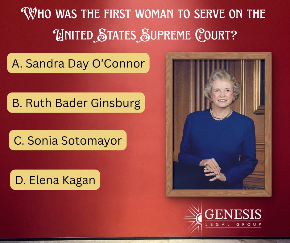 She was the first woman to serve on the United States Supreme Court, from Arizona. She broke barriers and made history in the legal world. Do you know her name? 👩🏻‍⚖️