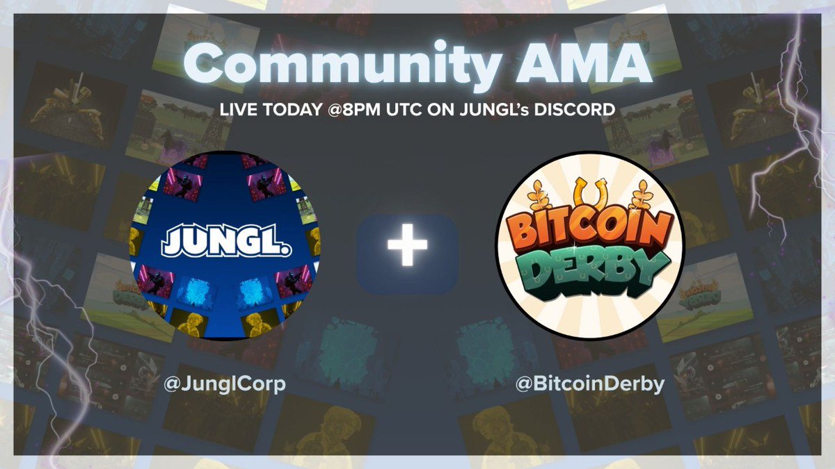 🎙️ AMA TIME! Today at 8PM UTC.

Join us in the JUNGL Discord for a live session on everything:

🌴 JUNGL
🐎 Bitcoin Derby
+
👀 What’s coming next

Bring your questions. We’ll be answering them live.