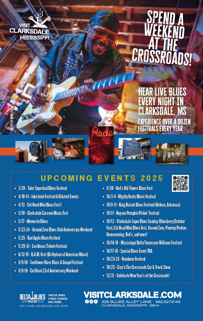 CatHeadRoger's tweet image. MUSIC CALENDAR for Clarksdale, MS: cathead.biz/music-calendar
TOURISM: VisitClarksdale.com
MUSEUM: DeltaBluesMuseum.org
CAT HEAD STORE: Mon-Fri 11-5, Sat 10-5 & Sun 10-3; cathead.biz.
COMING: 8/8-10 - Sunflower River Blues Fest. 8/30 - Red's Old-Timers Blues Fest.