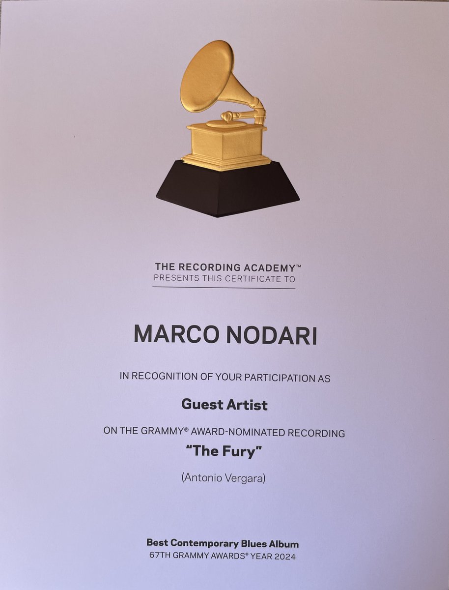 MarcoNodari's tweet photo. Super Super Feliz!!! ❤️Finalmente llegó mi certificado de la Nomination a los Grammy Awards  #IAmTheAcademy #GRAMMYs #grammynominated #italy #losangeles #mexico #buenosaires #puravida #daddy #amor #love https://t.co/bja8KTJWk1