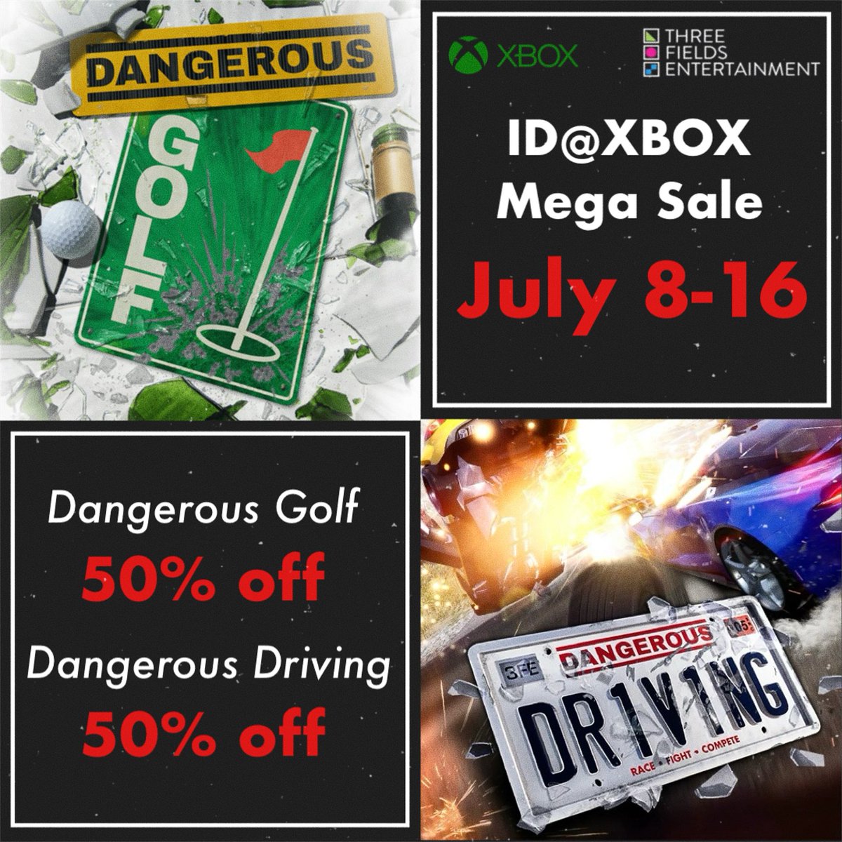 50% off Dangerous Driving and Dangerous Golf‼️ Don’t miss out 🚗⛳️