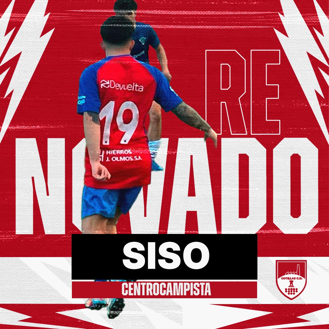 CotillasCd's tweet photo. Para esto del fútbol también se necesita picardía, experiencia y si encima aportas felicidad alegría al grupo tienes un jugador TOP. Así es Siso que RENUEVA su compromiso con nosotros para este temporada. ¡Grande Siso! https://t.co/i56mFEA9Xk