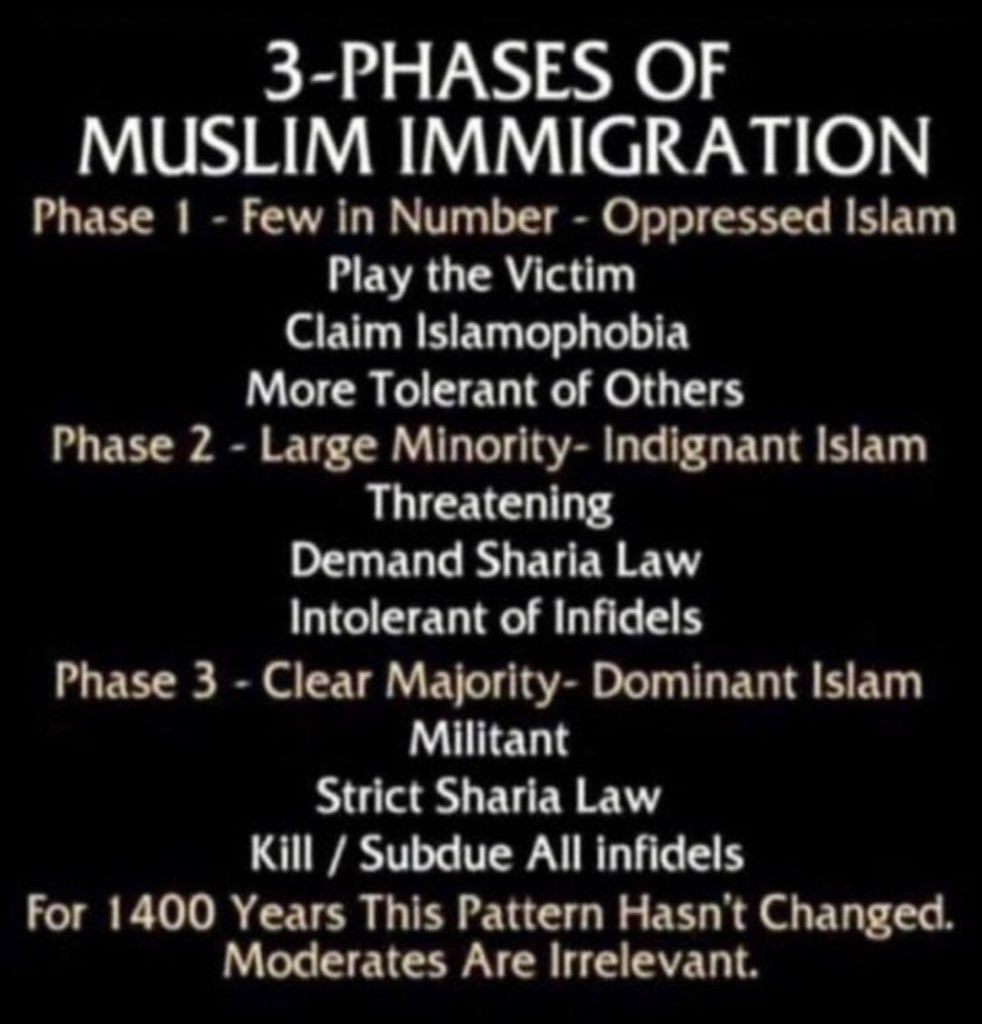 <a href="/OmerJanD/">Omer Jan</a> <a href="/TRobinsonNewEra/">Tommy Robinson 🇬🇧</a> Yes. The jig is up. 1400 years is all it took for western civilization to figure it out.
When you’re doctrine calls for conversion or death…yeah, I’m thinking you are following this👇