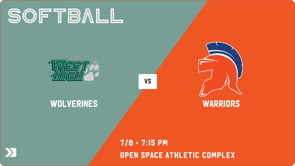 Softball (Varsity) Game Day! - Check out the event preview for the The Sioux City West Wolverines vs The Sioux Center Warriors. It starts at 7:15 PM and is at Open Space Athletic Complex Softball Field. gobound.com/ia/ighsau/soft…