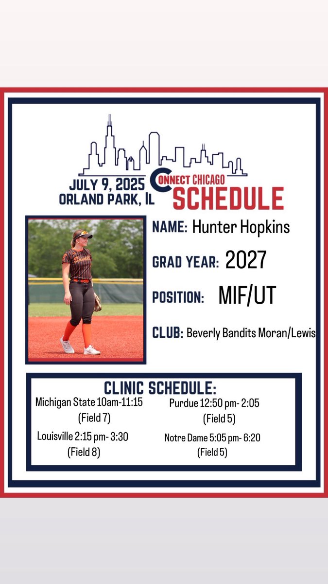 Getting right back to it in Orland Park this week at the Connect Camp on Wednesday and into Easton Rawlings Invitational starting Thursday. If your schedule allows, come check us out!!
<a href="/DemariniBandits/">Beverly Bandits</a> <a href="/Lewis09Bandits/">Beverly Bandits 16U Lewis / Moran</a>
