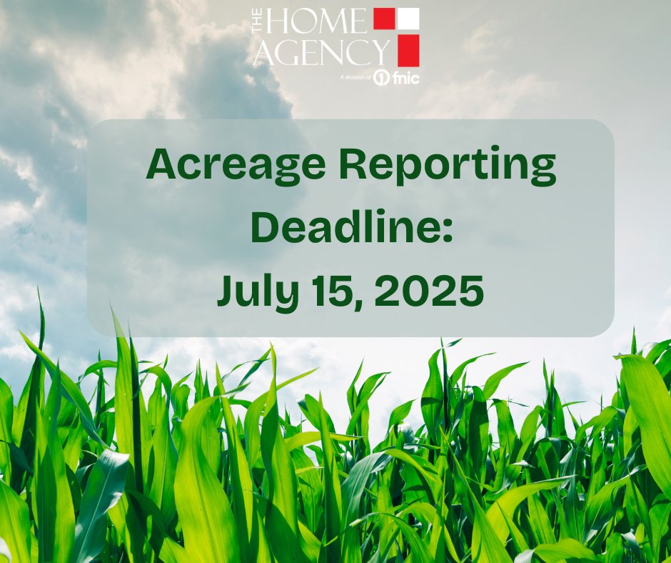 ‼️Reminder‼️
Get your acreage reports in, the deadline is July 15, 2025! Check with your agent to make sure they have everything they need! 

Elwood Office: 308.785.2803
Gothenburg Office: 308.537.3511
Cozad Office: 308.784.4244

<a href="/BenRand10/">Ben Rand</a> <a href="/Osborn325Teresa/">Teresa Osborn</a>  <a href="/THA__dave/">Dave</a>