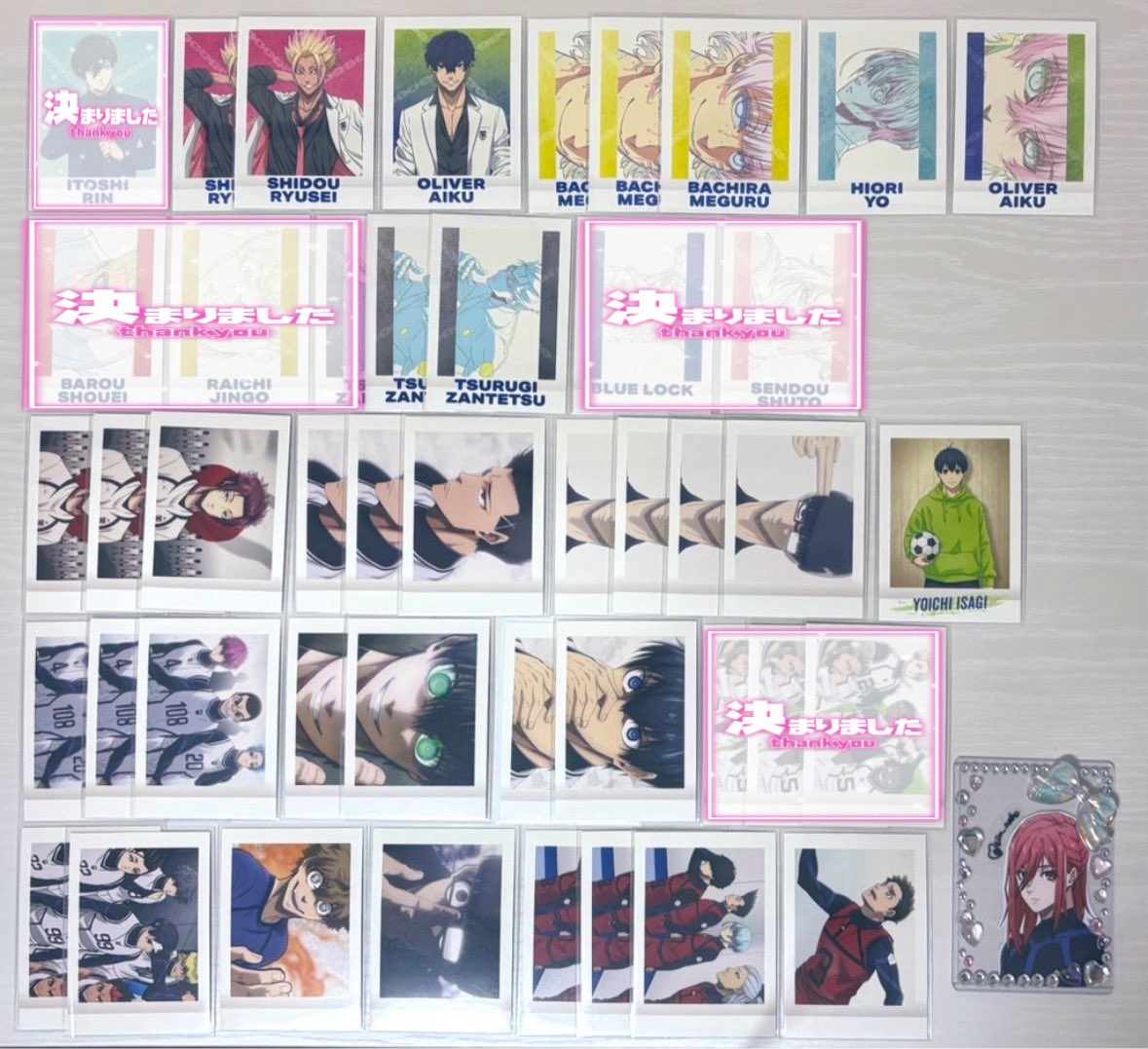 tim_nabe's tweet photo. 【交換/譲渡】ブルーロック　ブルロ展　　エゴ展　ぱしゃこれ　クリカ　モノカ

求：定価+送料　＞ 同異種 千切、乙夜

譲：写真参照

❤︎千切、乙夜が写っているもの（集合も）全て検討いたします
❤︎原画展ぱしゃは基本お断りしません。
❤︎2枚〜お纏め/キャラ毎優先

お気軽にお声掛けください🎀 https://t.co/EgwHtb4v9t
