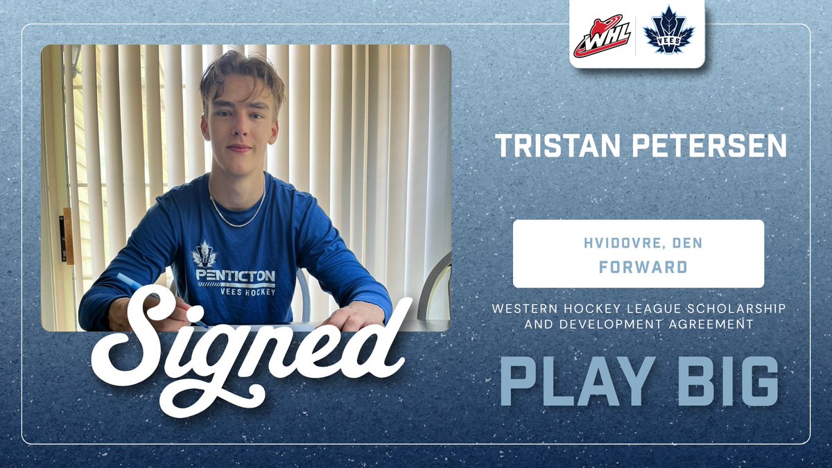He's back, officially!

We've signed '06 forward Tristan Petersen to a WHL Scholarship and Development Agreement.
<a href="/WHLProspects/">WHL Prospects Central</a> | <a href="/TheWHL/">Western Hockey League</a> 

DETAILS | chl.ca/whl-vees/artic…