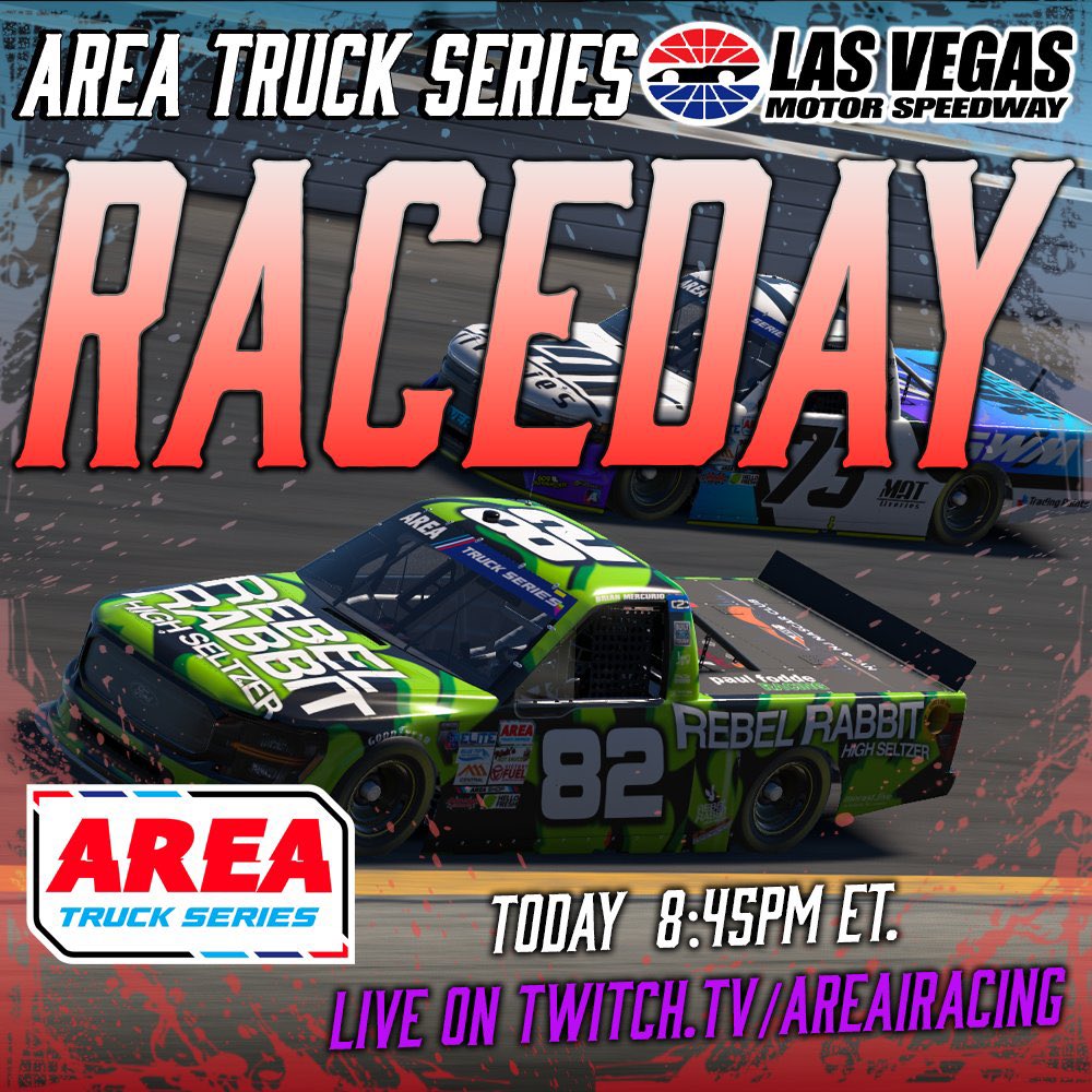 🔴 IT’S AREA TRUCK SERIES RACE DAY!

Tonight we watch a fight for a championship 4 spot unfold. Who will pick up the 🏁 and grab a spot in the finale? 👀 

⏰ 8:45pm ET
📺 youtube.com/live/uRMs2HeIv…
📺 Twitch.tv/AREAiRacing