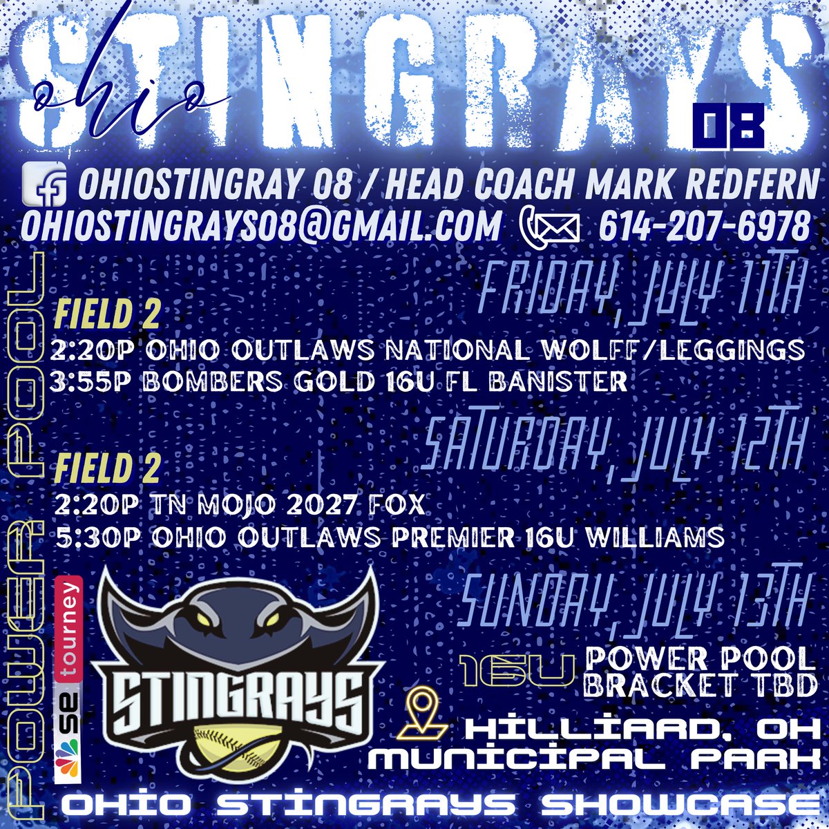 It’s OUR Showcase Weekend! We are celebrating 25 years! We are excited for 200+ teams across all ages! 

Come see us in the Power Pool - at Municipal Park Hilliard.

Here’s to a GREAT weekend!

Thank you to all our parents - they are a big part of the success of the weekend!