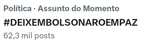 freu_rodrigues's tweet photo. Assunto do momento.
#DEIXEMBOLSONAROEMPAZ  62 mil.
Bora dobrar a meta?!?! https://t.co/T4oTqPfIfK