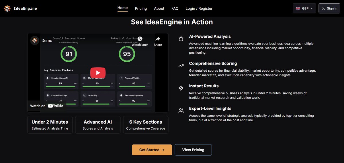 ldeaEngine's tweet image. Not sure if your business idea will fly?
🕵️‍♀️ Let our AI do the homework.
✅ Validate your idea
✅ Spot blind spots
✅ Get tailored advice in seconds
Try it now: ideaengineai.com