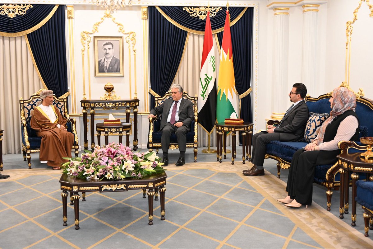 RayberAhmed's tweet photo. I was honoured to welcome Dr. Mohamed Al Hassan, UN Special Representative for Iraq & Head of @UNIraq. We discussed regional issues, the refugee and IDP situation, and the need to address them, while highlighting #KRG-Federal Government relations and ongoing efforts to resolve pending issues.