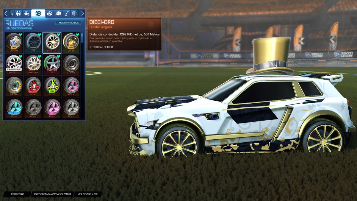 Walls270's tweet photo. Señor @RocketLeague por qué hace las cristiano de oro tan opacas? la dieci de oro están muchos mejores y la draco de oro son una belleza.. 

Mr @RocketLeague póngale empeño al color oro plis

PD: El color oro es mi favorito https://t.co/i1wceTpQUh