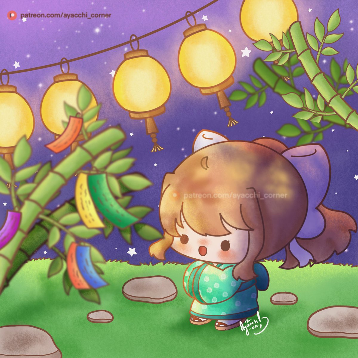 ayacchi_corner's tweet image. Tanabata. 🎋💚

#DDLC #ドキドキ文芸部