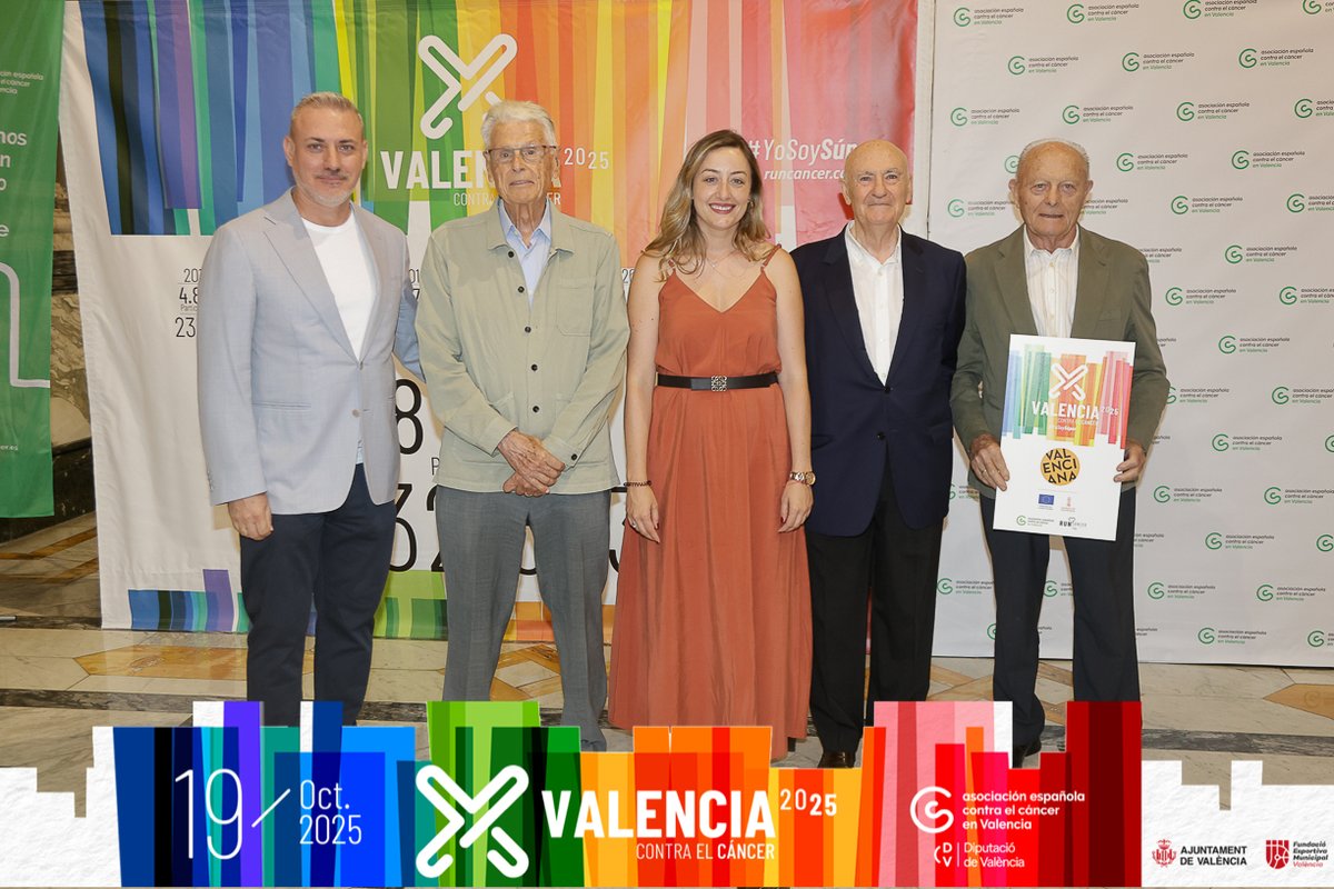 CValencianos's tweet image. Nos alegra comunicar nuestra participación un año más con la @ContraCancerEs en el circuito y la carrera solidaria @RunCancerVal que hoy se ha presentado en el @AjuntamentVLC #NaranjaValenciana y @Cvalencianos en apoyo de la investigación y contra el #Cancer