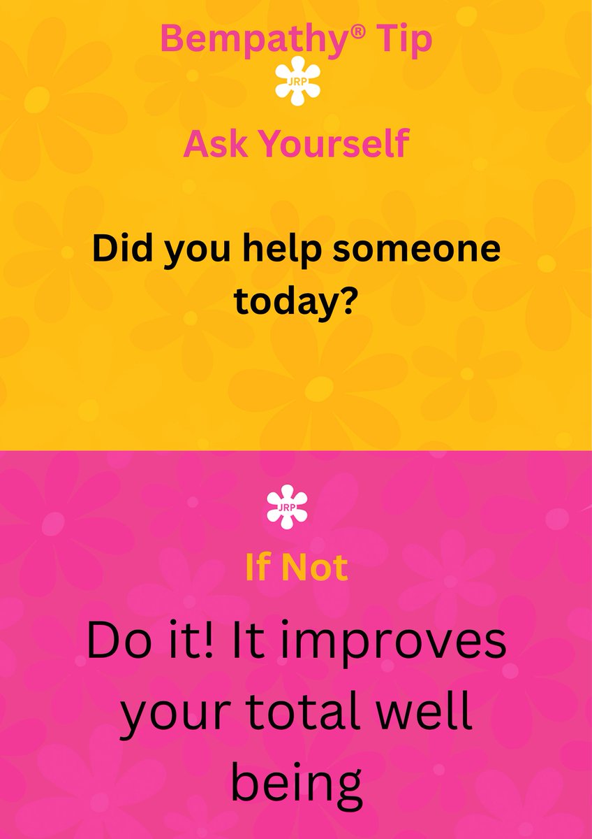 JillRobinPayne's tweet photo. Helping others helps you. 💙

Kindness can:
🔹 Lower blood pressure
🔹 Ease anxiety
🔹 Boost mood + self-esteem
Small acts matter: a smile, a ride, a text.
👇 Who did you help recently—and how did it feel?
#Bempathy #KindnessIsContagious #MentalHealth https://t.co/e5BuSt8tcL