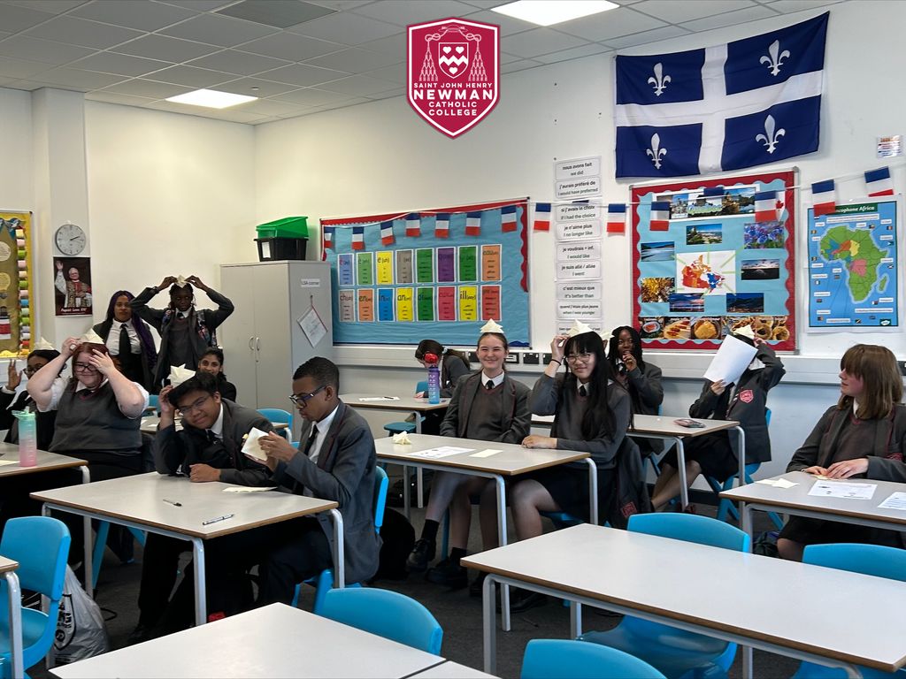 Mrs Zander is running a Japanese lunchtime club. Students have been excited to learn about Japanese language and culture, today making Samurai hats!