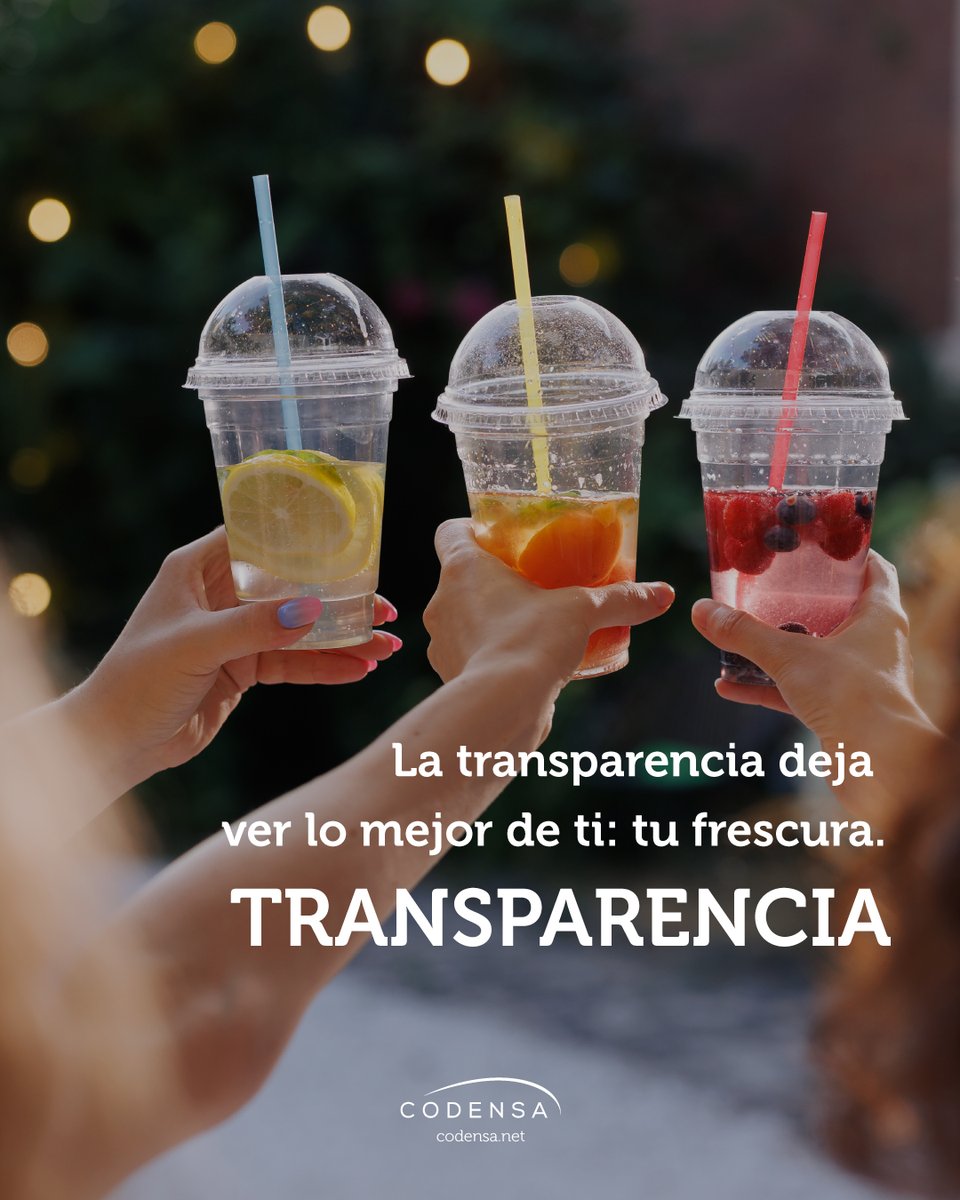 CodensaEnvases's tweet image. La transparencia deja ver lo mejor de ti: tu frescura. 😍

Ya sea en un smoothie, un té helado, un café frío o fruta recién cortada, queremos que se vea bien, se conserve mejor y se disfrute como si fuera recién hecho.

Más info: view.publitas.com/codensa/catalo…

#Codensa #VasosRPET