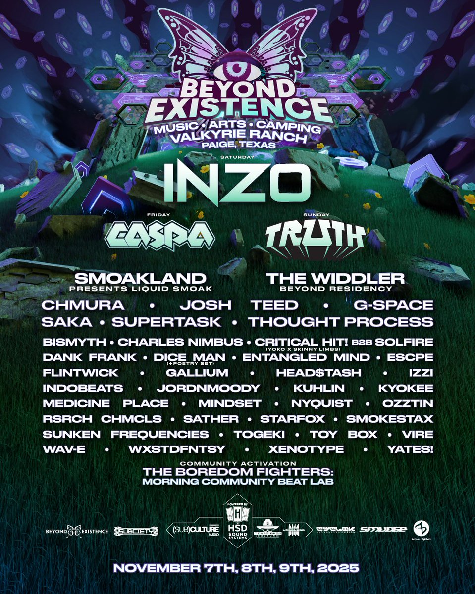Brace yourselves, fam — We have heard your pleas and we’re giving you the energy to the MAX with an unmissable lineup!

INZO, Caspa, Truth, Liquid Smoak, The Widdler + more.

HSD sound by (Sub)culture Audio, fire arts, immersive vibes.