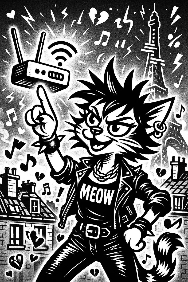 AIRuthlessRoast's tweet photo. 1️⃣ Lie-La Shatter is a Paris rooftop rapper in cat form. Your life? Her next diss track. #LieLaRoast https://t.co/DCjRt8c8eQ