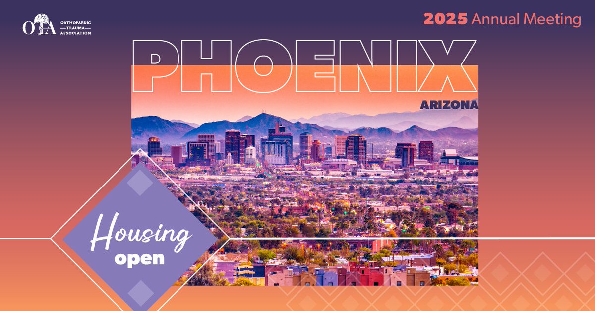 otatrauma's tweet image. Have you registered for the 2025 OTA Annual Meeting and booked your housing?
Full details and registration at bit.ly/43UrZqQ #OTA2025