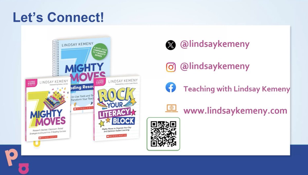 balbaughbesties's tweet image. Loved Leveling Up Your Phonics Instruction w/ @LindsayKemeny at #SeesawConnect2025 I need a compilation of the ideas shared in the session chatrooms! @Seesaw

I need to grab her books! 💡
🔥 The sessions drop on-demand on July 9. events.seesaw.me 

#SeesawConnect_Contest