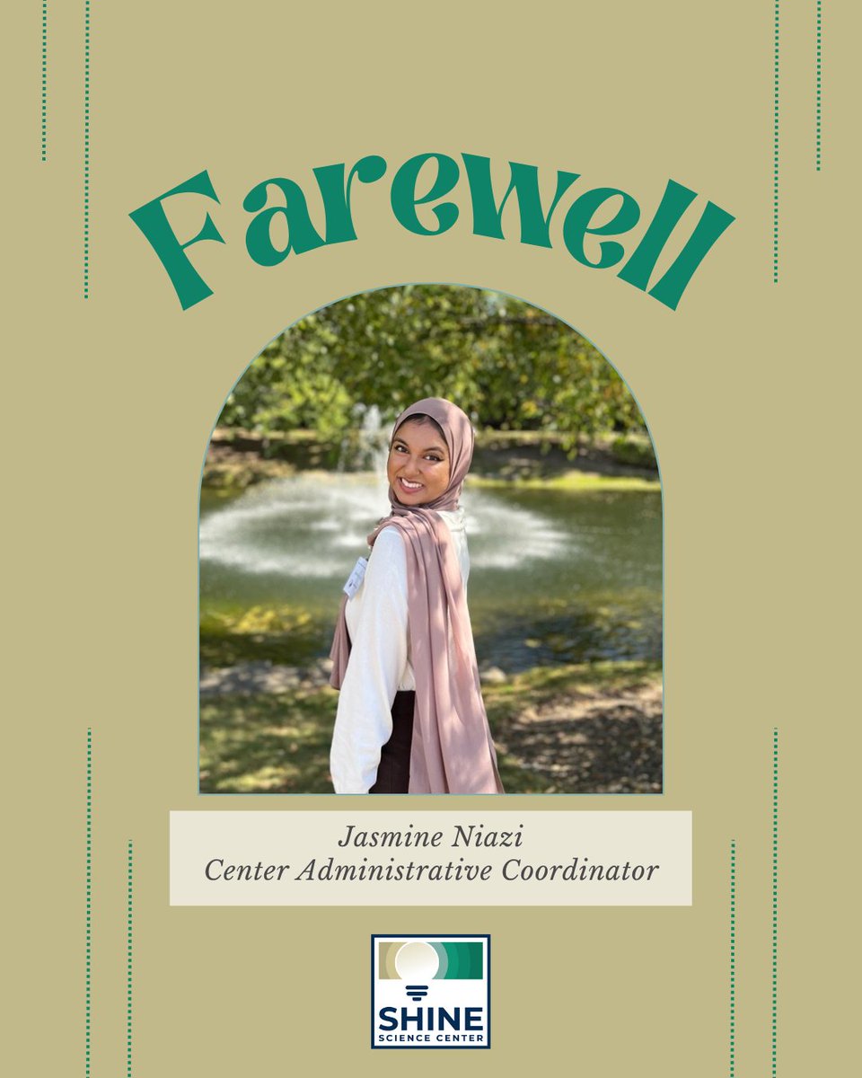 This week, we bid farewell to Jasmine Niazi, our incredible Center Administrative Coordinator at SHINE. Her dedication and care made our work shine. Join us in celebrating her impact and wishing her the best in her next chapter! 🌱