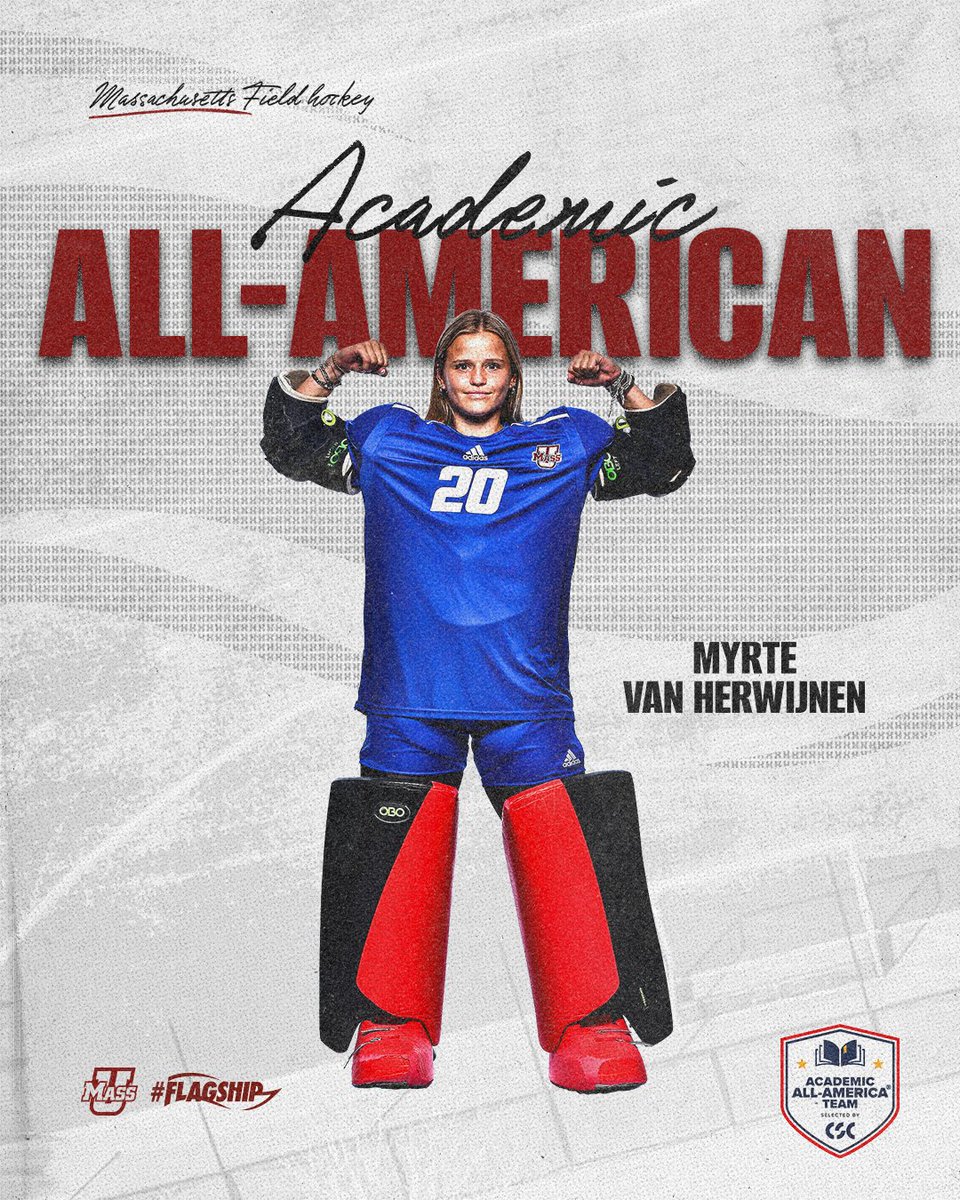UMassFH's tweet image. An All-American through and through!!
Congratulations to Myrte van Herwijnen on @CollSportsComm honors
#RollUMass x #Flagship🚩