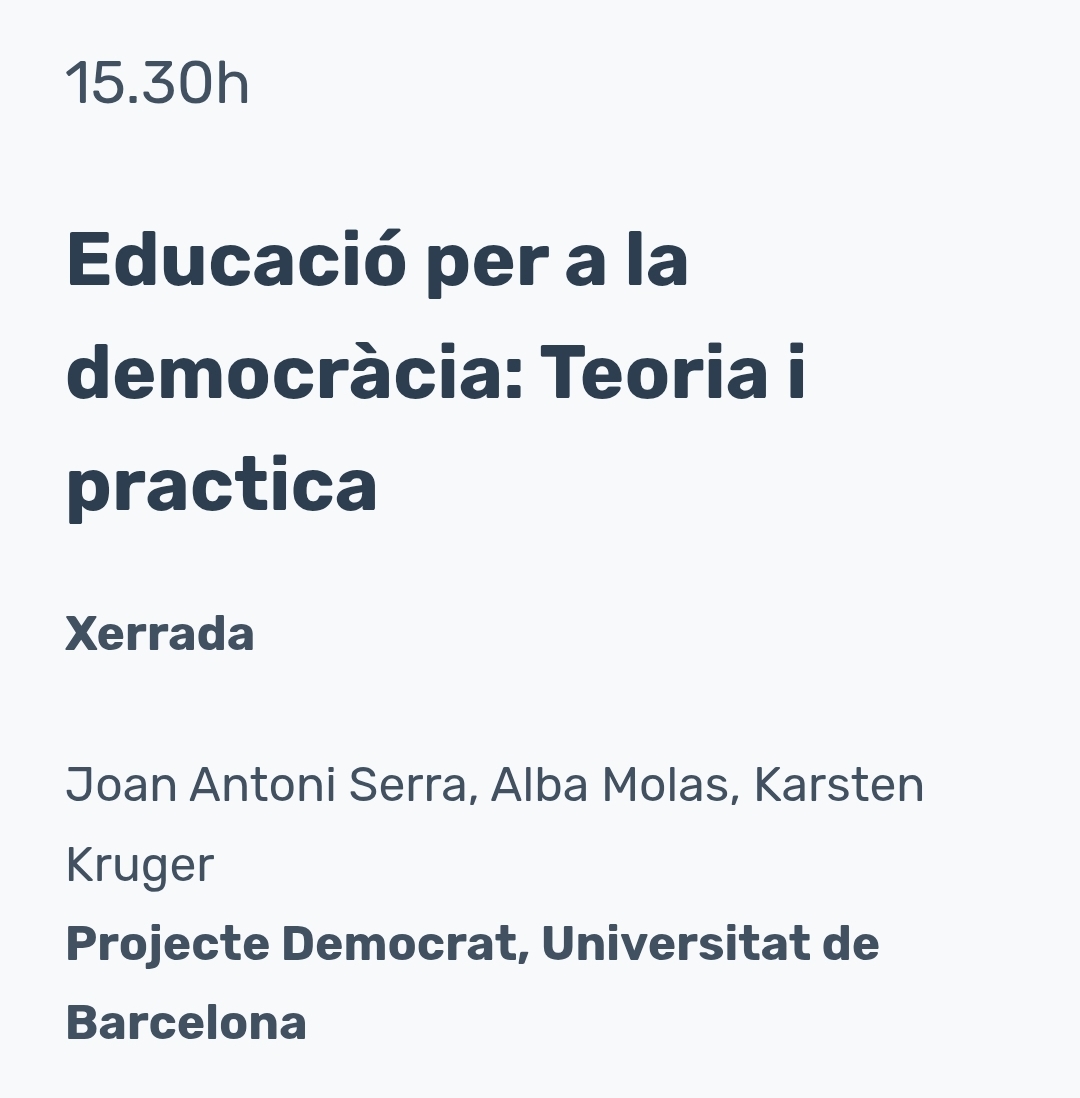 notus-asr (@notusasr) on Twitter photo 📣 Hoy hemos presentado el proyecto <a href="/DemocratHorizon/">DEMOCRAT Horizon</a> junto a la <a href="/UniBarcelona/">Universitat de Barcelona</a> en la conferencia "Experiencias artísticas de ciudadanía crítica. Reimaginar la democracia desde las aulas", organizada por el proyecto Critical Change Lab.
👉esbrina.eu/2025/05/27/exp… 📣 Hoy hemos presentado el proyecto <a href="/DemocratHorizon/">DEMOCRAT Horizon</a> junto a la <a href="/UniBarcelona/">Universitat de Barcelona</a> en la conferencia "Experiencias artísticas de ciudadanía crítica. Reimaginar la democracia desde las aulas", organizada por el proyecto Critical Change Lab.
👉esbrina.eu/2025/05/27/exp…
