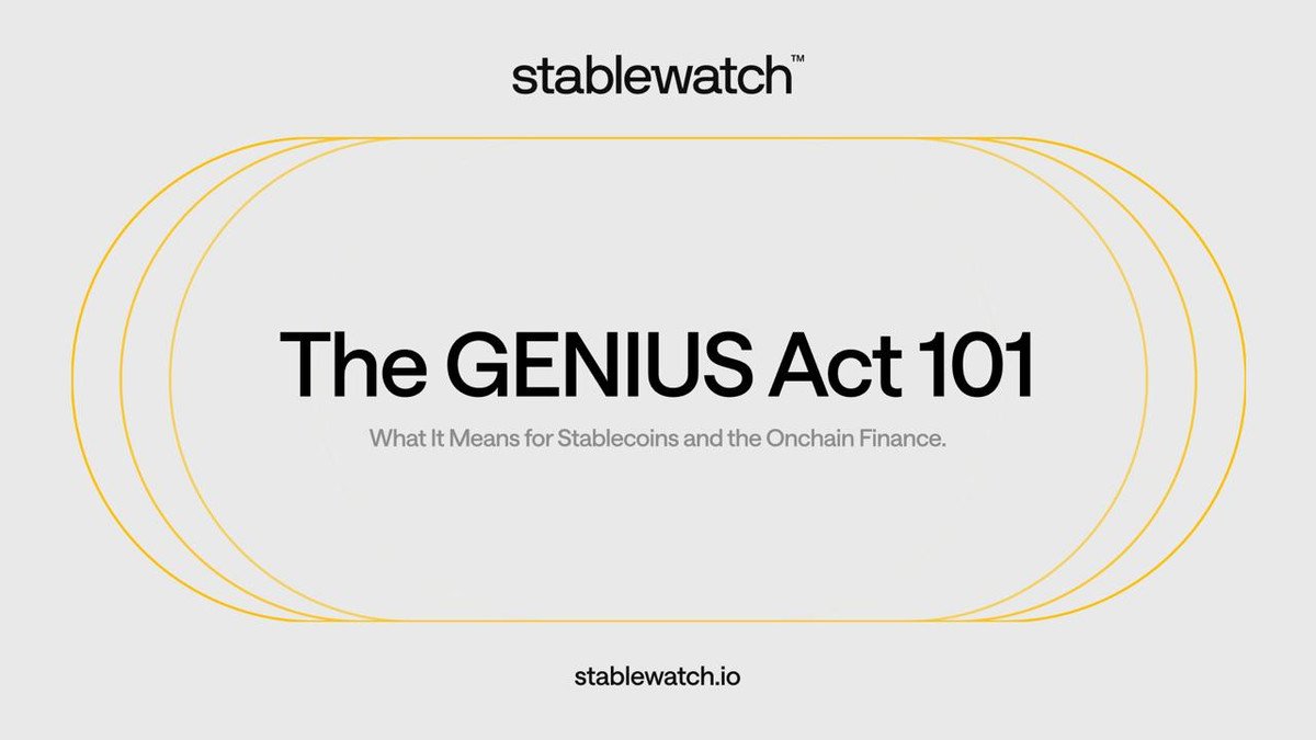 What is GENIUS Act - and why does it matter?

Article: "The GENIUS Act 101: What It Means for Stablecoins and the Onchain Finance"

Author: <a href="/olafiuu/">olafiu</a>